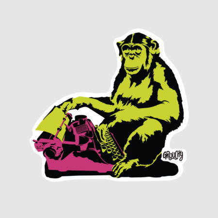 Ape Writer Sticker